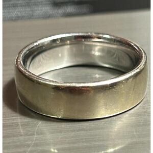 Shane Co 14k White Gold Comfort Fit Band Ring, Size 8.25 designer jewelry